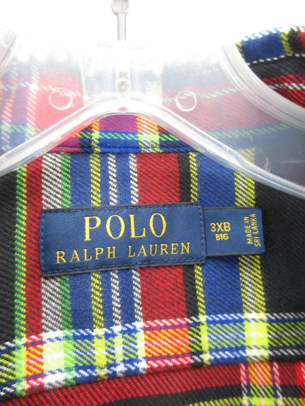 Polo Ralph Lauren Shirt 3XB Big Flannel Plaid Elbow Patches Heritage